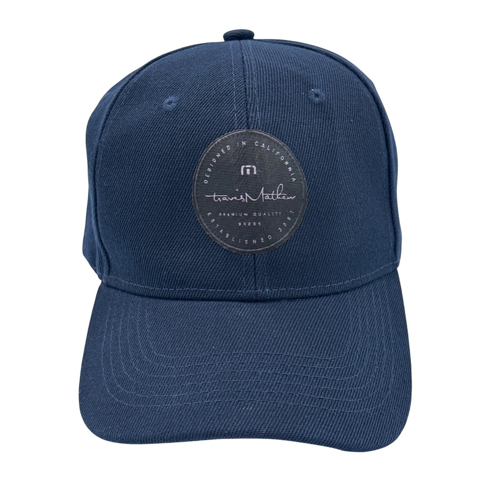 Mens Golf Hat Navy Blue Adjustable Golf Cap w/vinyl California Logo